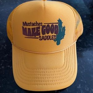"Mustaches Make Good Saddles" Trucker NEW 💛